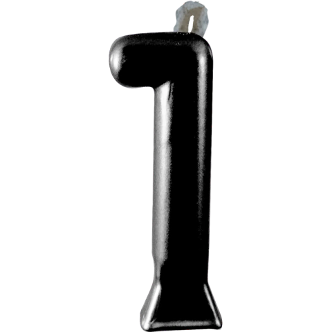 VELA METALLIC PRETA N° 1 - 01 UNIDADE