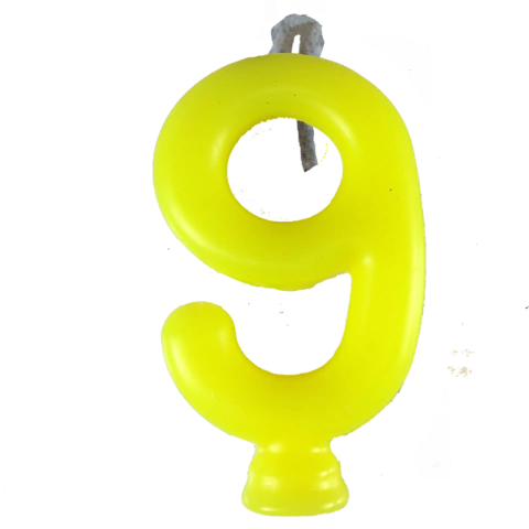 VELA NEON AMARELO N° 9 - 01 UNIDADE