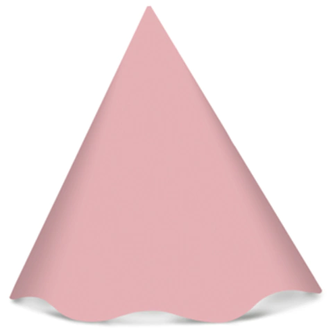 CHAPÉU FESTA PASTEL ROSA - 8 UNIDADES