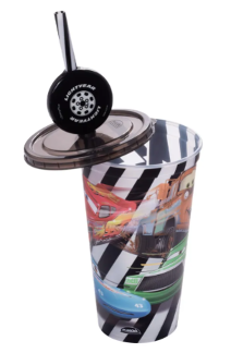 COPO REFRI COM PIN CARROS 500 ML - 01 UNIDADE