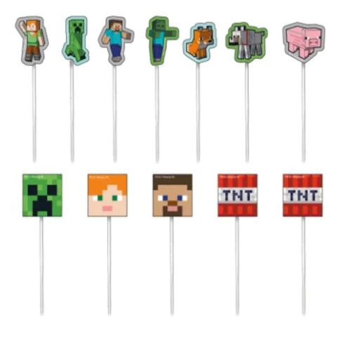 PICK DECORATIVO MINECRAFT COM 12 UNIDADES - 01 UNIDADE