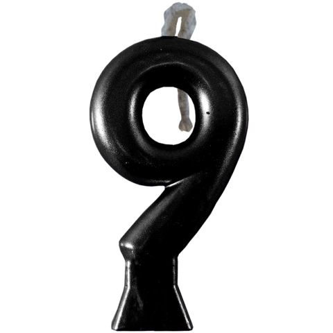 VELA METALLIC PRETA N° 9 - 01 UNIDADE