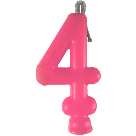 VELA NEON PINK N° 4 - 01 UNIDADE