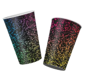 COPO DE PAPEL 180 ml FESTA COLORS SPRAY BLACK COM 08 UNIDADES - 01 UNIDADE