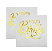 GUARDANAPO DE PAPEL DUPLA CAMADA TEAM BRIDE 33X33 CM DOURADO