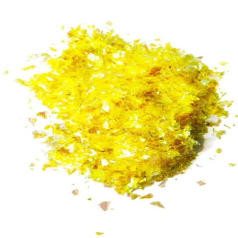 MINI CONFETE CRAQUELADO HOLOGRÁFICO 10G AMARELO - 01 UNIDADE