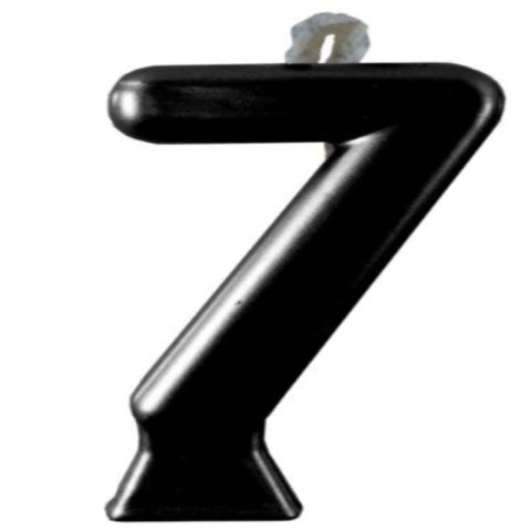 VELA METALLIC PRETA N° 7 - 01 UNIDADE