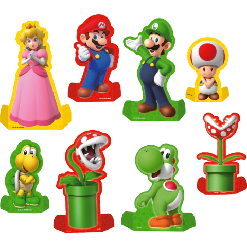 DECORAÇÃO DE MESA SUPER MARIO COM 08 UNIDADES - 01 UNIDADE