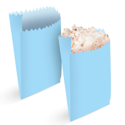 SAQUINHO DE PIPOCA AZUL BEBÊ - 50 UNIDADES