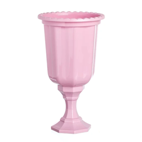 VASO DIAMANTE ROSA CANDY 23X13 850 ML - 01 UNIDADE