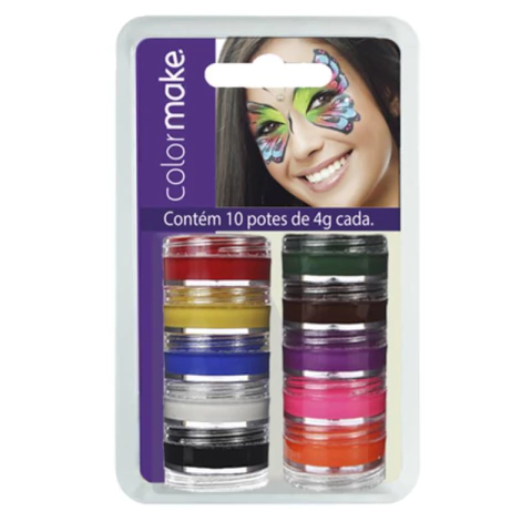 TINTA ARTÍSTICA CREMOSA C/ 10 CORES - 01 UNIDADE