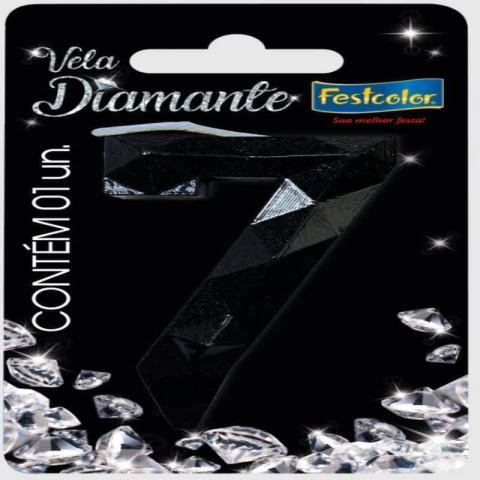 VELA DIAMANTE PRETA N 7 - 01 UNIDADE