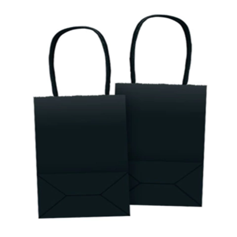 SACOLA DE PAPEL COM ALÇA PRETO C/08 UNIDADES - 01 UNIDADE