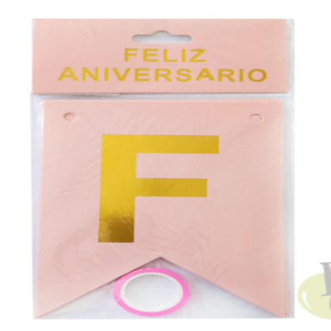 LETRAS DE PAPEL DECORATIVA PARA ANIVERSARIO ROSA - 01 UNIDADE