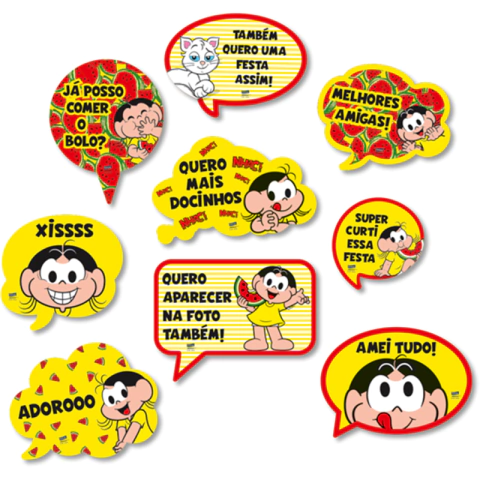 KIT PLACAS MAGALI MELANCIA - 09 UNIDADES