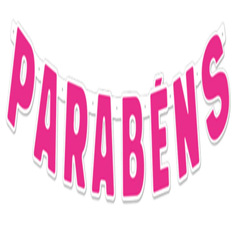 FAIXA PARABÉNS PINK - 1 UNIDADE