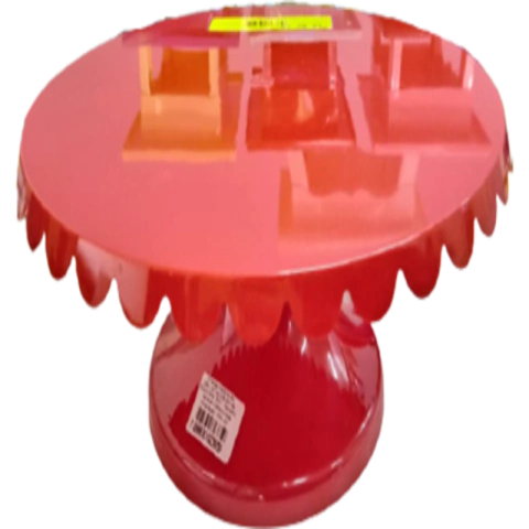 BOLEIRA GIRATÓRIA DE PLÁSTICO VERMELHO 32CM - 01 UNIDADE