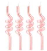 VELA TUBO ROSA BEBE - 01 UNIDADE