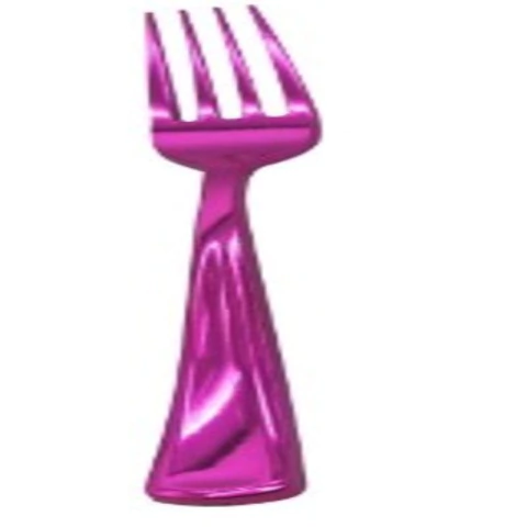 GARFO REFEIÇÃO ROSA METAL C/06 UNIDADES - 01 UNIDADE