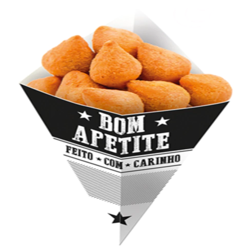 CONE BICUDO M FRASES BRANCO E PRETO - 50 UNIDADES