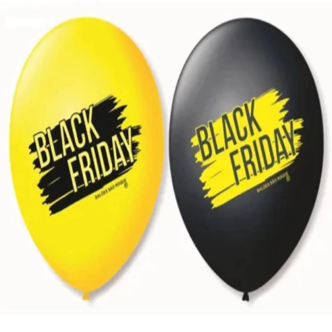 BALÃO 9" TEMA BLACK FRIDAY C/25 UNIDADES - 01 UNIDADE