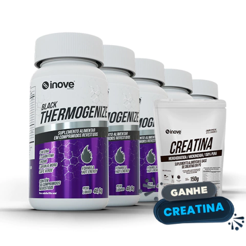 5 Thermogenize Black - Grátis 1 Creatina Pura 150g