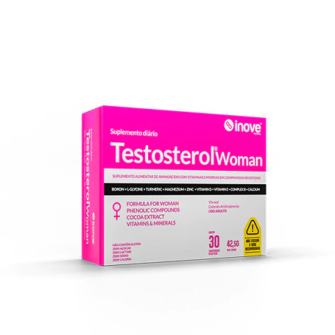 Kit 02 Testosterol Woman - (Fórmula feminina) 30 comprimidos - Ganhe Coqueteleira - Inove Nutrition - comprar online