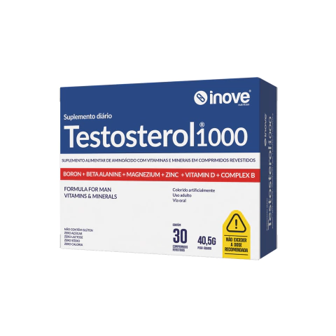 Testosterol 1000 – Disposição, Vitalidade e Performance em 30 comprimidos