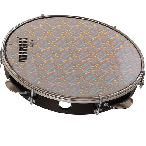 Pandeiro VANGUARDA ABS Pele Holográfica 10" Preto
