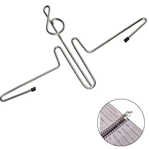 Prendedor de Partitura FREESAX Clave de Sol Cromado