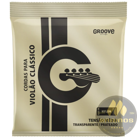 Encordoamento GROOVE Violão Náilon Tensão MÉDIA GS5 M Crista/Prata