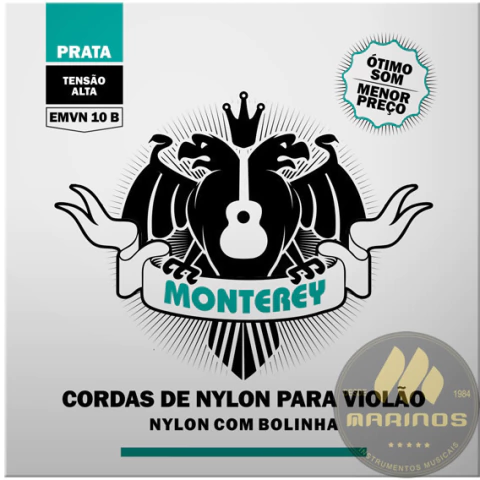 Encordoamento MONTEREY Violão Náilon Tensão Média EMVN10B Bolinha