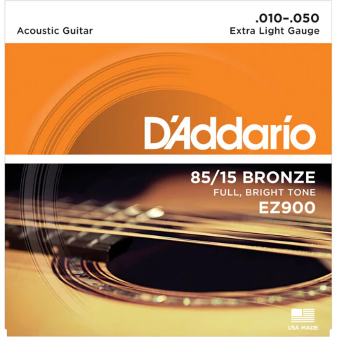 Encordoamento DADDARIO Violão Aço 010 EZ900-B Extra Light Gauge