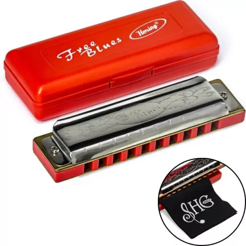 Gaita HERING Diatônica FREE BLUES MI (E) 7020E