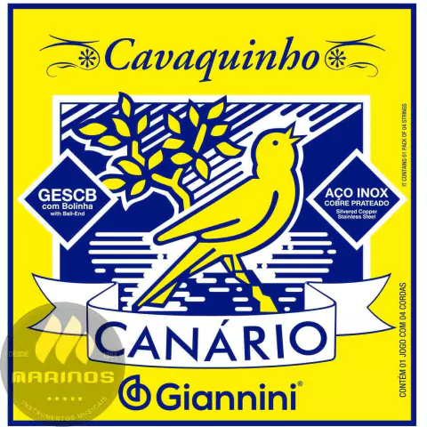 Encordoamento GIANNINI Cavaco CANÁRIO GESCB Bolinha