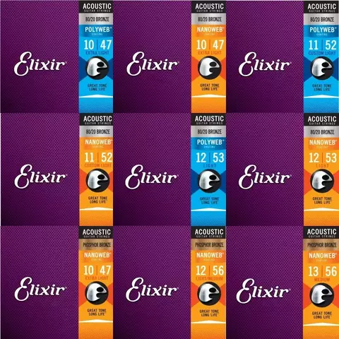 Encordoamento para Guitarra Elétrica ou Acústica – Modelos Variados 16027, 11050, 12050 – Ideal para Pop, Rock e Estilos Modernos