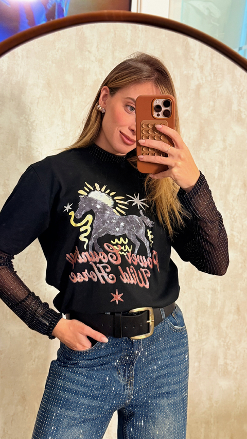 Tshirt Black Horse - comprar online