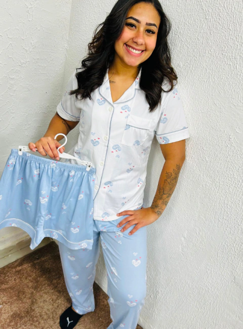 Tri Junto 3 Peças Calca Blusa e Shorts