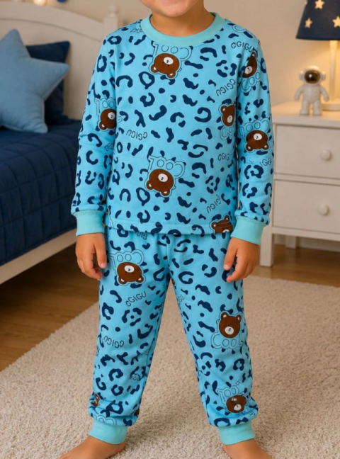 Pijama Longo Infantil Menina e menino Grosso Inverno