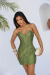 Vestido folha sem alças - comprar online