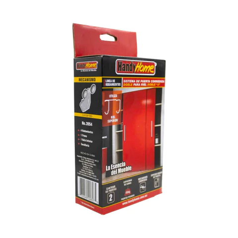 SISTEMA CORREDIZO DOBLE P/ PUERTA PLEGADIZA 3954 "J" HANDYHOME - comprar en línea