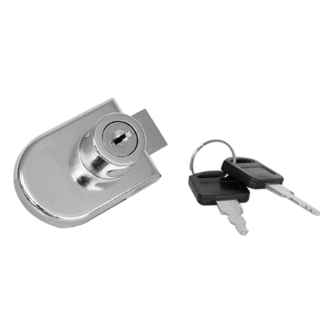 Cerradura puerta vidrio 6mm Bruken BRK1155 MX67331 Cromo