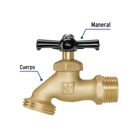 Llave manguera laton 1/2 Foset 49075 Jardin Toma de agua