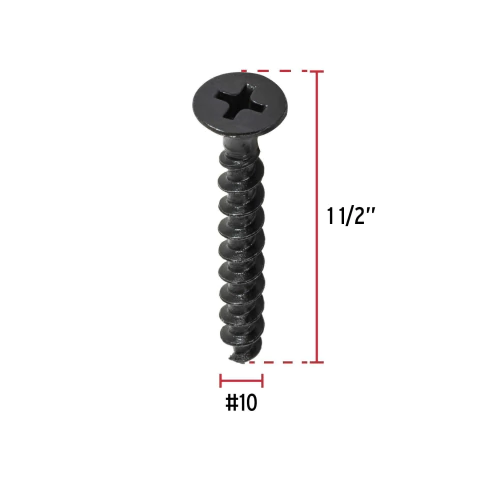 100 Tornillo Pija negra 10 x 1 1/2" FIERO 44349 Multiusos