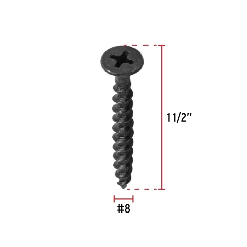 100 Tornillo Pija negra 8 x 1 1/2" FIERO 44345 Multiusos - comprar en línea