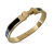 Pulsera H negro y oro XL - comprar online