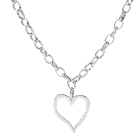 Collar Delusional love silver - comprar online