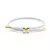 Pulsera H cordon blanco oro - comprar online