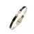 Pulsera H negro plata