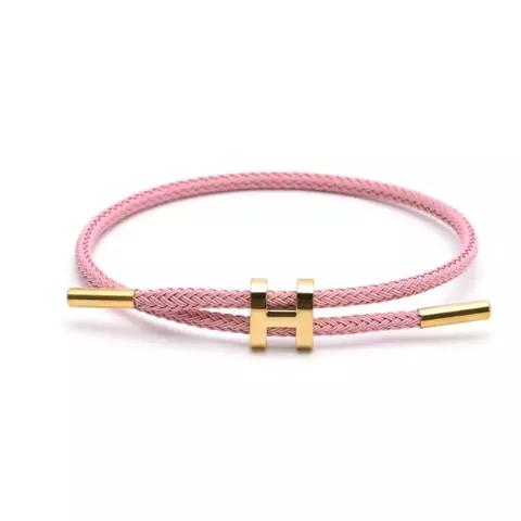 Pulsera H rosa oro - comprar online